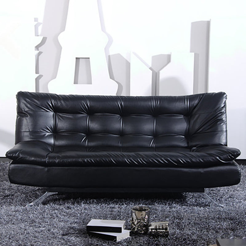 Armless Sofa Chaise Square Seating Settee for Living Room Bonus Room Black Clearhalo 'furn' 'furn_sofas' 'Furniture' 'furniture_sofas' 'kitchen' 'kitchen_sofas' 'Living Room Furniture' 'Sofa' 'sofas' 4625299