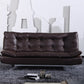 Armless Sofa Chaise Square Seating Settee for Living Room Bonus Room Brown Clearhalo 'furn' 'furn_sofas' 'Furniture' 'furniture_sofas' 'kitchen' 'kitchen_sofas' 'Living Room Furniture' 'Sofa' 'sofas' 4625300
