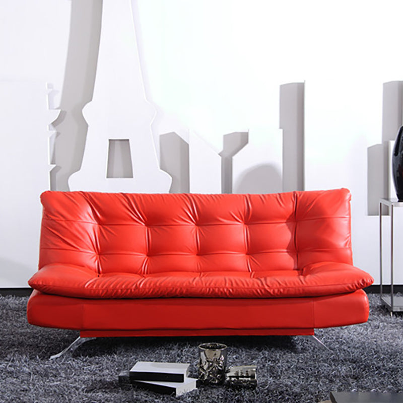 Armless Sofa Chaise Square Seating Settee for Living Room Bonus Room Red Clearhalo 'furn' 'furn_sofas' 'Furniture' 'furniture_sofas' 'kitchen' 'kitchen_sofas' 'Living Room Furniture' 'Sofa' 'sofas' 4625302