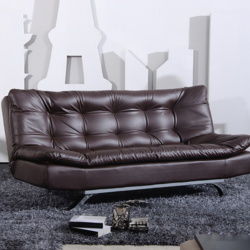Armless Sofa Chaise Square Seating Settee for Living Room Bonus Room 39"L x 47"W x 15"H Brown Clearhalo 'furn' 'furn_sofas' 'Furniture' 'furniture_sofas' 'kitchen' 'kitchen_sofas' 'Living Room Furniture' 'Sofa' 'sofas' 4625305