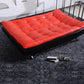 Armless Sofa Chaise Square Seating Settee for Living Room Bonus Room Black-Red Clearhalo 'furn' 'furn_sofas' 'Furniture' 'furniture_sofas' 'kitchen' 'kitchen_sofas' 'Living Room Furniture' 'Sofa' 'sofas' 4625306