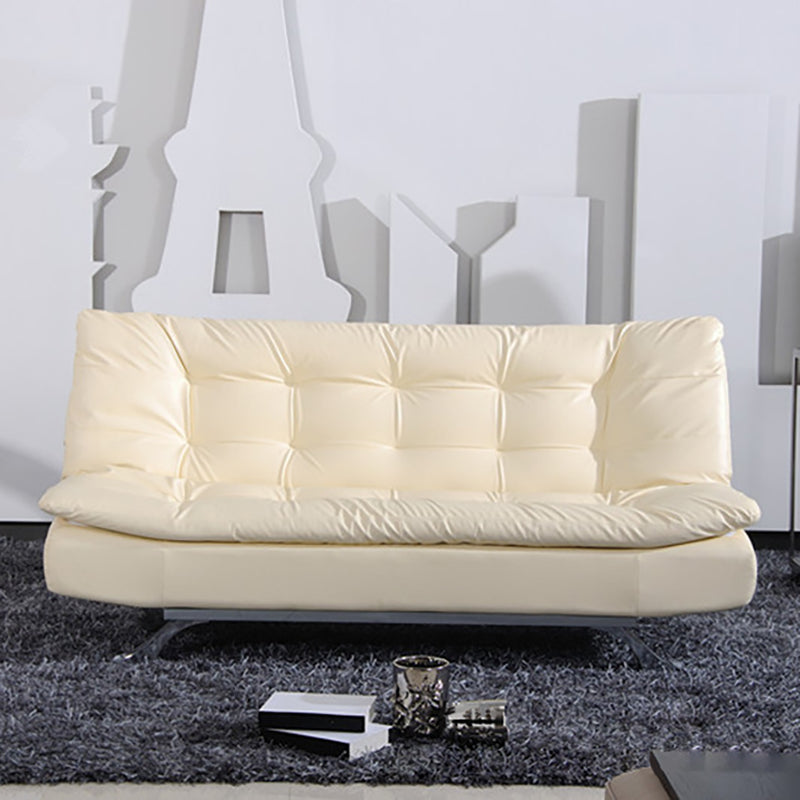 Armless Sofa Chaise Square Seating Settee for Living Room Bonus Room 39"L x 47"W x 15"H Off-White Clearhalo 'furn' 'furn_sofas' 'Furniture' 'furniture_sofas' 'kitchen' 'kitchen_sofas' 'Living Room Furniture' 'Sofa' 'sofas' 4625310