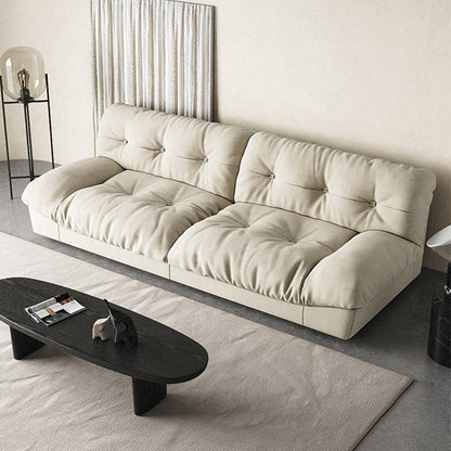 Clump Back Latex/down Upholstery Filled Matte Tech Fabric Upholstered Off-white Sofa 49"L x 41"W x 34"H Clearhalo 'furn' 'furn_sofas' 'Furniture' 'furniture_sofas' 'kitchen' 'kitchen_sofas' 'Living Room Furniture' 'Sofa' 'sofas' 4625325