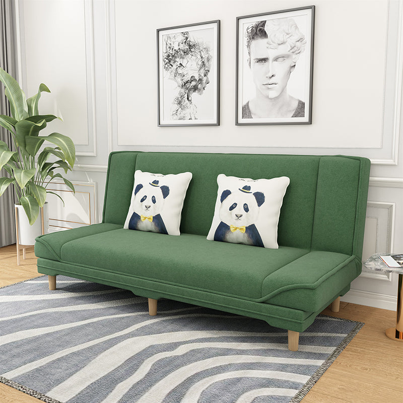 Contemporary Fabric Armless Standard Sofa Bed Dual Purpose Sofa for Living Room Dark Army Green Clearhalo 'furn' 'furn_sofas' 'Furniture' 'furniture_sofas' 'kitchen' 'kitchen_sofas' 'Living Room Furniture' 'Sofa' 'sofas' 4625352