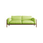 Fabric Loose Back Sofa 32.68" D x 59/66.93/78.74" W x 32.26" H Square Arm Sofa Green Walnut Clearhalo 'furn' 'furn_sofas' 'Furniture' 'furniture_sofas' 'kitchen' 'kitchen_sofas' 'Living Room Furniture' 'Sofa' 'sofas' 4625377