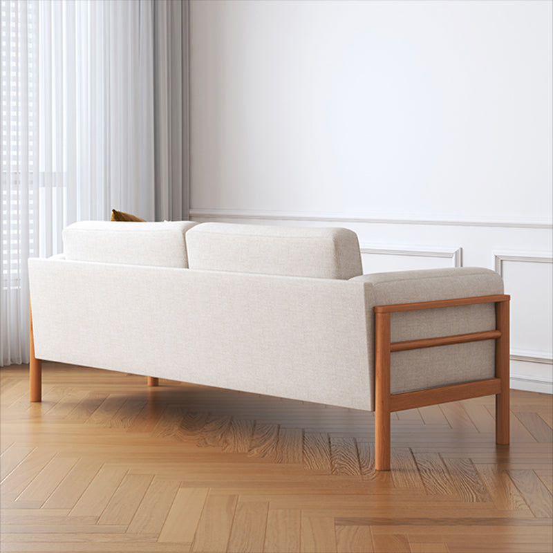 Fabric Loose Back Sofa 32.68" D x 59/66.93/78.74" W x 32.26" H Square Arm Sofa Clearhalo 'furn' 'furn_sofas' 'Furniture' 'furniture_sofas' 'kitchen' 'kitchen_sofas' 'Living Room Furniture' 'Sofa' 'sofas' 4625378