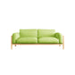 Fabric Loose Back Sofa 32.68" D x 59/66.93/78.74" W x 32.26" H Square Arm Sofa Green Natural Wood Clearhalo 'furn' 'furn_sofas' 'Furniture' 'furniture_sofas' 'kitchen' 'kitchen_sofas' 'Living Room Furniture' 'Sofa' 'sofas' 4625379