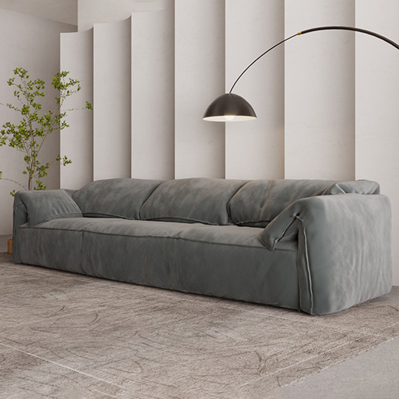 Modern Pillow Top Arm Standard Sofa Impermeable Sofa for Living Room, Apartment 126"L x 41"W x 31.5"H Cotton Blend Sponge Clearhalo 'furn' 'furn_sofas' 'Furniture' 'furniture_sofas' 'kitchen' 'kitchen_sofas' 'Living Room Furniture' 'Sofa' 'sofas' 4625397