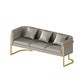 Modern Tuxedo Arm Sofa in Gray/White/Green, Leather Sofa with Pillow Grey 71"L x 26"W x 30"H Clearhalo 'Furniture' 'furniture_sofas' 'kitchen' 'kitchen_sofas' 'Living Room Furniture' 'Sofa' 'sofas' 4625411
