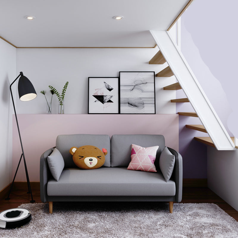 Tuxedo Arm Sofa Scandinavian Fabric Sofa 29.13" D x 31.89" H Clearhalo 'furn' 'furn_sofas' 'Furniture' 'furniture_sofas' 'kitchen' 'kitchen_sofas' 'Living Room Furniture' 'Sofa' 'sofas' 4625434