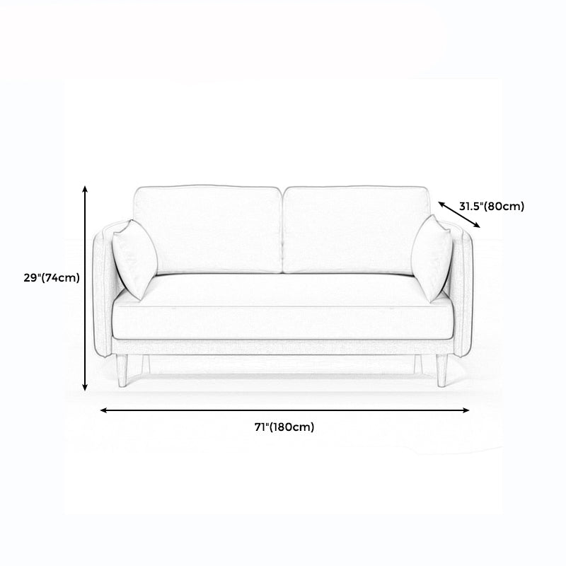 Tuxedo Arm Sofa Scandinavian Fabric Sofa 29.13" D x 31.89" H Clearhalo 'furn' 'furn_sofas' 'Furniture' 'furniture_sofas' 'kitchen' 'kitchen_sofas' 'Living Room Furniture' 'Sofa' 'sofas' 4625447