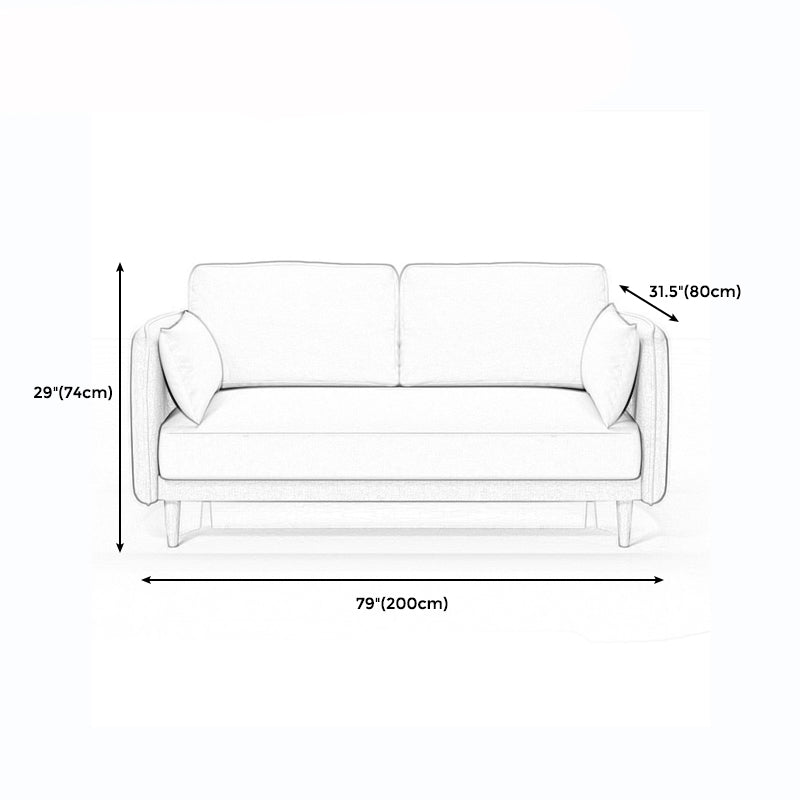 Tuxedo Arm Sofa Scandinavian Fabric Sofa 29.13" D x 31.89" H Clearhalo 'furn' 'furn_sofas' 'Furniture' 'furniture_sofas' 'kitchen' 'kitchen_sofas' 'Living Room Furniture' 'Sofa' 'sofas' 4625448