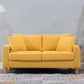 Modern Style Solid Wood Base Namib Material Cushion with Pillow Rectangular Sofa Yellow Clearhalo 'furn' 'furn_sofas' 'Furniture' 'furniture_sofas' 'kitchen' 'kitchen_sofas' 'Living Room Furniture' 'Sofa' 'sofas' 4625454