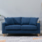Modern Style Solid Wood Base Namib Material Cushion with Pillow Rectangular Sofa Dark Blue Clearhalo 'furn' 'furn_sofas' 'Furniture' 'furniture_sofas' 'kitchen' 'kitchen_sofas' 'Living Room Furniture' 'Sofa' 'sofas' 4625468