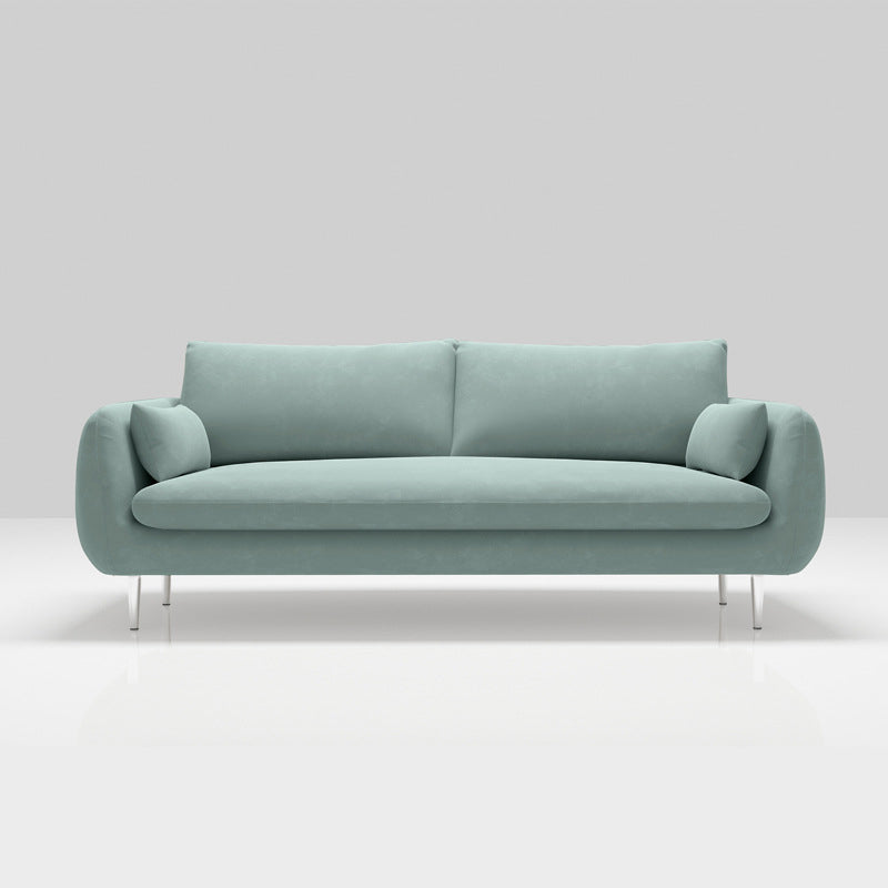 Modernism Standard 4 Legs Sofa Square Arm Sofa for Living Room Green Clearhalo 'furn' 'furn_sofas' 'Furniture' 'furniture_sofas' 'kitchen' 'kitchen_sofas' 'Living Room Furniture' 'Sofa' 'sofas' 4625485