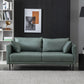 Modern Style Solid Wood Base Sponge Cushion Filled with Pillow Rectangular Sofa Blackish Green Clearhalo 'furn' 'furn_sofas' 'Furniture' 'furniture_sofas' 'kitchen' 'kitchen_sofas' 'Living Room Furniture' 'Sofa' 'sofas' 4625513