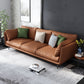 Modernism Standard Sofa 3/4-seat Tuxedo Arm Sofa for Living Room 102''L x36"W x 31.5"H Orange Clearhalo 'furn' 'furn_sofas' 'Furniture' 'furniture_sofas' 'kitchen' 'kitchen_sofas' 'Living Room Furniture' 'Sofa' 'sofas' 4625525