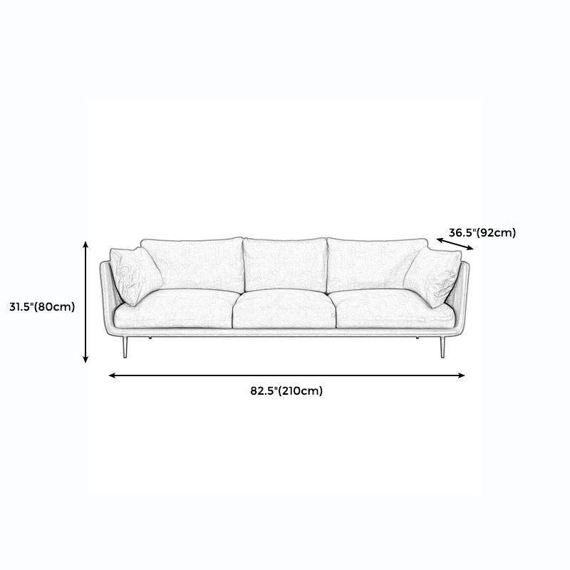 Modernism Standard Sofa 3/4-seat Tuxedo Arm Sofa for Living Room Clearhalo 'furn' 'furn_sofas' 'Furniture' 'furniture_sofas' 'kitchen' 'kitchen_sofas' 'Living Room Furniture' 'Sofa' 'sofas' 4625537