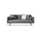 Faux Leather Biscuit Back Sofa 31.49" H Modernism Square Arm Sofa 71"L x 32"W x 31.5"H Grey Clearhalo 'furn' 'furn_sofas' 'Furniture' 'furniture_sofas' 'kitchen' 'kitchen_sofas' 'Living Room Furniture' 'Sofa' 'sofas' 4625558