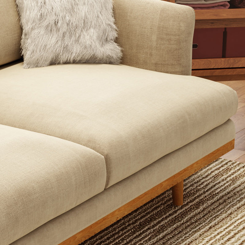 Northern European Wooden 2/3-Seater Sofa Wood Legs Square Arm Sofa Clearhalo 'furn' 'furn_sofas' 'Furniture' 'furniture_sofas' 'kitchen' 'kitchen_sofas' 'Living Room Furniture' 'Sofa' 'sofas' 4625577