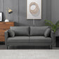 Modern Wooden Rectangular Sofa with Square Armrests and Pillows Smoke Gray Clearhalo 'furn' 'furn_sofas' 'Furniture' 'furniture_sofas' 'kitchen' 'kitchen_sofas' 'Living Room Furniture' 'Sofa' 'sofas' 4625585