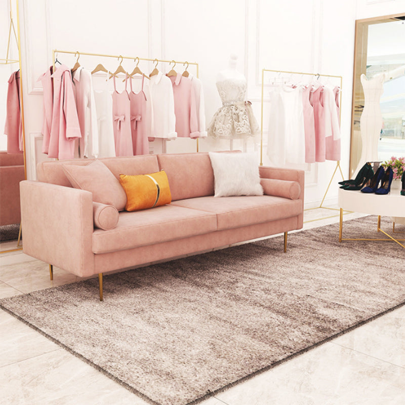 Velvet 2/3-Seat Mid-Century Modern 31.5" Wide Square Arm Sofa Clearhalo 'furn' 'furn_sofas' 'Furniture' 'furniture_sofas' 'kitchen' 'kitchen_sofas' 'Living Room Furniture' 'Sofa' 'sofas' 4625620