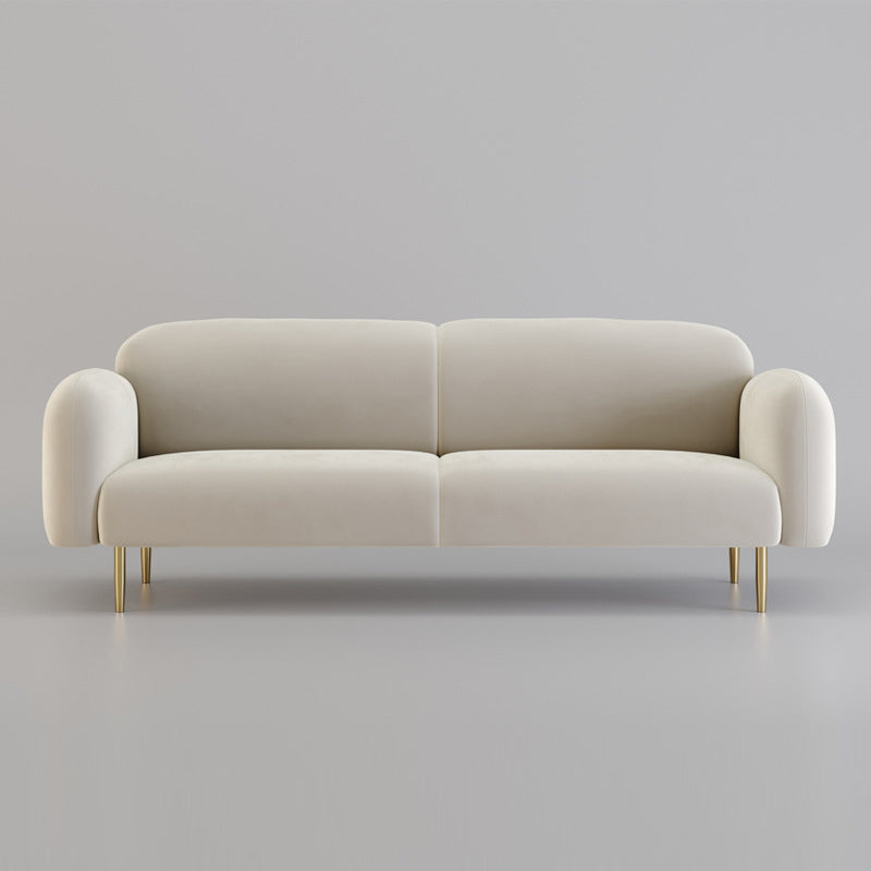 Modern Round Arm Standard Sofa 2/3-seater Metal Legs Sofa for Living Room Clearhalo 'furn' 'furn_sofas' 'Furniture' 'furniture_sofas' 'kitchen' 'kitchen_sofas' 'Living Room Furniture' 'Sofa' 'sofas' 4625642
