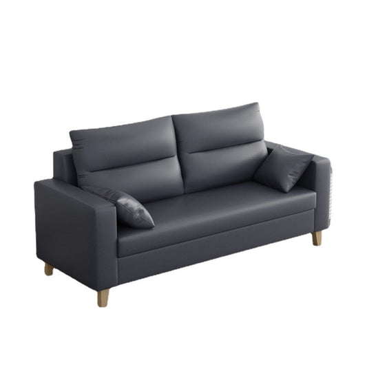 Polish Finish 2-seater Chaise Square Arm Sofa for Bonus Room Apartment Clearhalo 'furn' 'furn_sofas' 'Furniture' 'furniture_sofas' 'kitchen' 'kitchen_sofas' 'Living Room Furniture' 'Sofa' 'sofas' 4625661