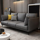 Faux Leather Settee Furniture Recessed Arm Standard Sofa with Pillows Gray Clearhalo 'furn' 'furn_sofas' 'Furniture' 'furniture_sofas' 'kitchen' 'kitchen_sofas' 'Living Room Furniture' 'Sofa' 'sofas' 4625668
