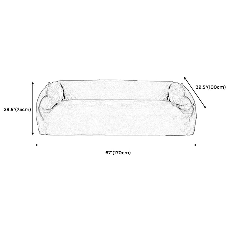 Linen Modern Sofa 38.5 "W Pillow Top Arm Sofa for Living Room Clearhalo 'furn' 'furn_sofas' 'Furniture' 'furniture_sofas' 'kitchen' 'kitchen_sofas' 'Living Room Furniture' 'Sofa' 'sofas' 4625686