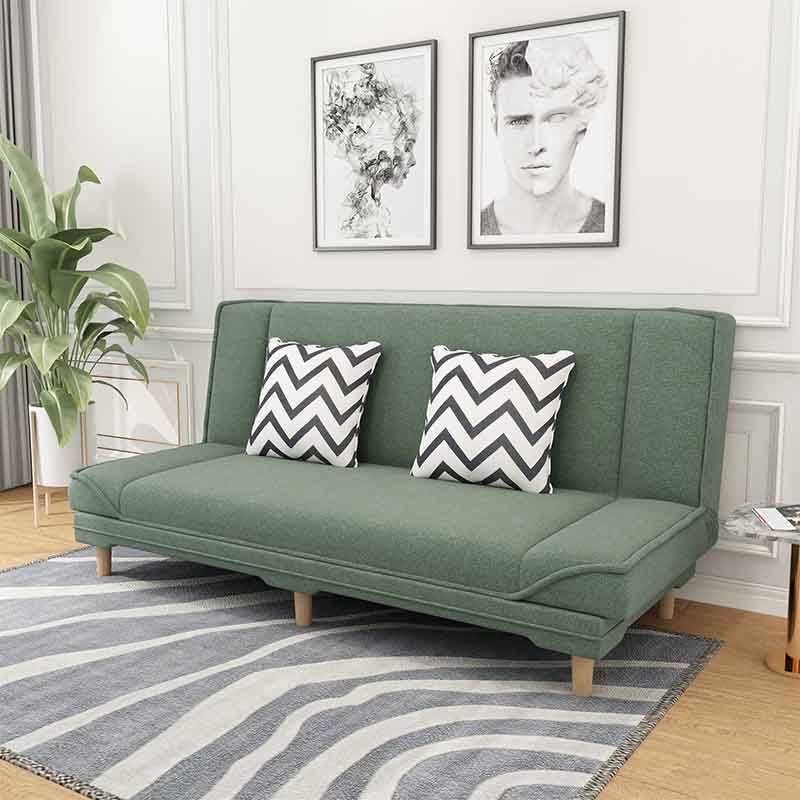 Convertible Armless Sofa 48"W Modern Sofa with Cotton Blend for Living Room Turquoise Clearhalo 'furn' 'furn_sofas' 'Furniture' 'furniture_sofas' 'kitchen' 'kitchen_sofas' 'Living Room Furniture' 'Sofa' 'sofas' 4625706