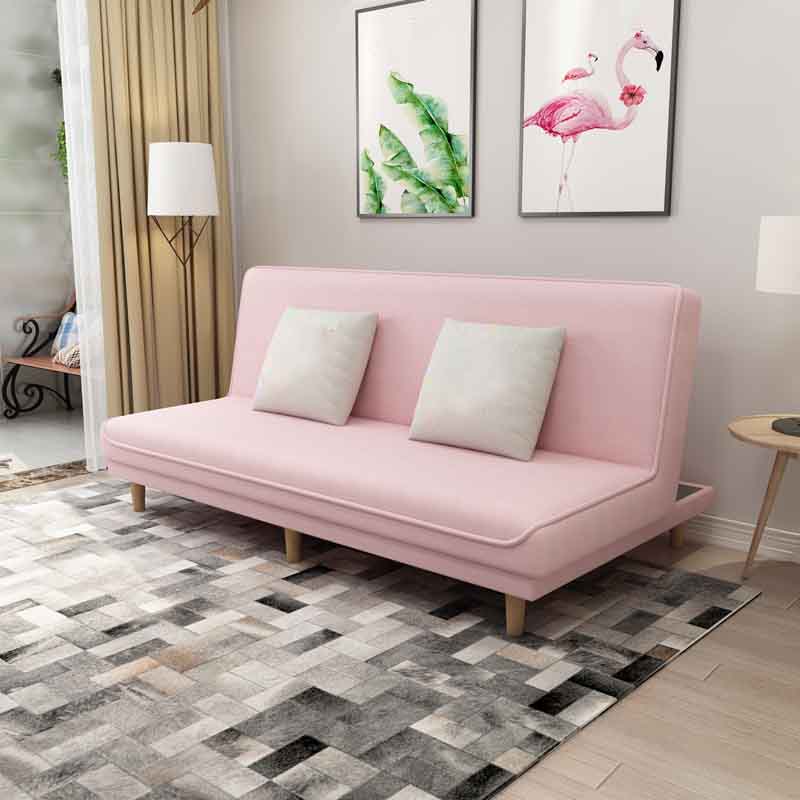 Convertible Armless Sofa 48"W Modern Sofa with Cotton Blend for Living Room Rose Bloom Clearhalo 'furn' 'furn_sofas' 'Furniture' 'furniture_sofas' 'kitchen' 'kitchen_sofas' 'Living Room Furniture' 'Sofa' 'sofas' 4625707