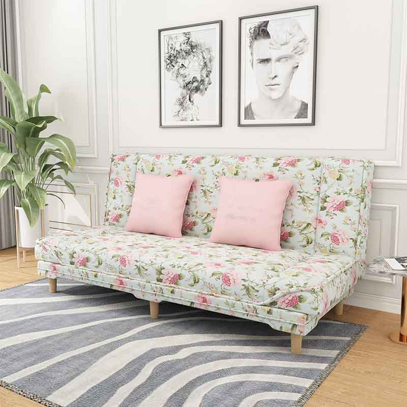 Convertible Armless Sofa 48"W Modern Sofa with Cotton Blend for Living Room Floral Clearhalo 'furn' 'furn_sofas' 'Furniture' 'furniture_sofas' 'kitchen' 'kitchen_sofas' 'Living Room Furniture' 'Sofa' 'sofas' 4625709