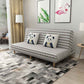 Convertible Armless Sofa 48"W Modern Sofa with Cotton Blend for Living Room Light Gray Striped Clearhalo 'furn' 'furn_sofas' 'Furniture' 'furniture_sofas' 'kitchen' 'kitchen_sofas' 'Living Room Furniture' 'Sofa' 'sofas' 4625712