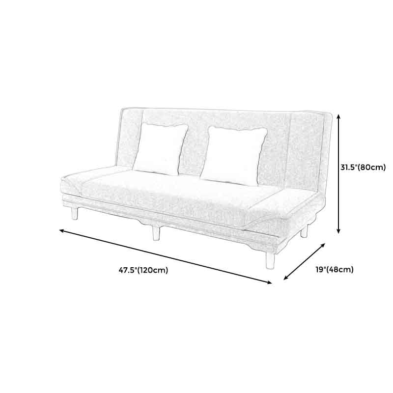 Convertible Armless Sofa 48"W Modern Sofa with Cotton Blend for Living Room Clearhalo 'furn' 'furn_sofas' 'Furniture' 'furniture_sofas' 'kitchen' 'kitchen_sofas' 'Living Room Furniture' 'Sofa' 'sofas' 4625719