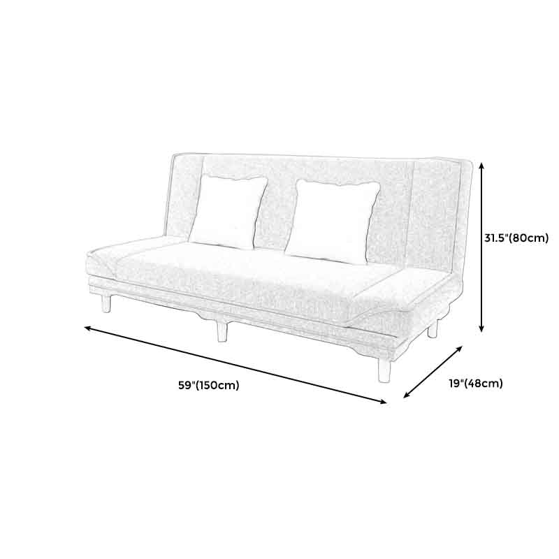 Convertible Armless Sofa 48"W Modern Sofa with Cotton Blend for Living Room Clearhalo 'furn' 'furn_sofas' 'Furniture' 'furniture_sofas' 'kitchen' 'kitchen_sofas' 'Living Room Furniture' 'Sofa' 'sofas' 4625720