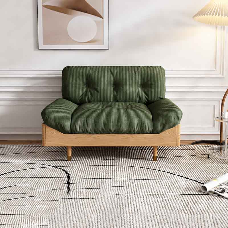 Modern Tufted Armless Sofa 35"W Loose Back Sofa for Living Room 43"L x 35.5"W x 37.5"H Corduroy Clearhalo 'furn' 'furn_sofas' 'Furniture' 'furniture_sofas' 'kitchen' 'kitchen_sofas' 'Living Room Furniture' 'Sofa' 'sofas' 4625733