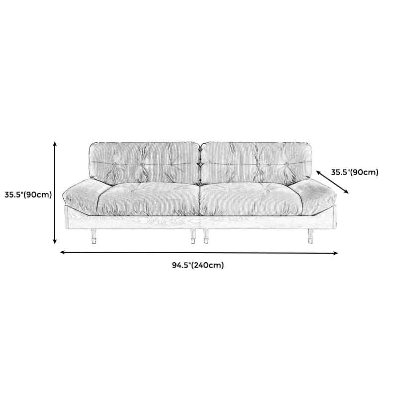 Modern Tufted Armless Sofa 35"W Loose Back Sofa for Living Room Clearhalo 'furn' 'furn_sofas' 'Furniture' 'furniture_sofas' 'kitchen' 'kitchen_sofas' 'Living Room Furniture' 'Sofa' 'sofas' 4625750