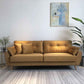 Tufted Back Flared Arm Contemporary Sofa for Living Room and Apartment Yellow Velvet Clearhalo 'furn' 'furn_sofas' 'Furniture' 'furniture_sofas' 'kitchen' 'kitchen_sofas' 'Living Room Furniture' 'Sofa' 'sofas' 4625752
