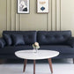 Tufted Back Flared Arm Contemporary Sofa for Living Room and Apartment Dark Blue Faux Leather Clearhalo 'furn' 'furn_sofas' 'Furniture' 'furniture_sofas' 'kitchen' 'kitchen_sofas' 'Living Room Furniture' 'Sofa' 'sofas' 4625754
