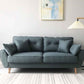 Tufted Back Flared Arm Contemporary Sofa for Living Room and Apartment Dark Blue-Gray Faux Leather Clearhalo 'furn' 'furn_sofas' 'Furniture' 'furniture_sofas' 'kitchen' 'kitchen_sofas' 'Living Room Furniture' 'Sofa' 'sofas' 4625763