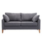 Modern Style Rectangular Sofa with Wooden Base and Namib Cushion Grey Clearhalo 'furn' 'furn_sofas' 'Furniture' 'furniture_sofas' 'kitchen' 'kitchen_sofas' 'Living Room Furniture' 'Sofa' 'sofas' 4625775
