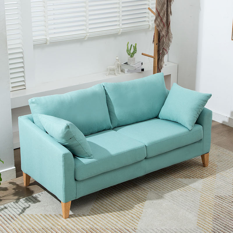 Modern Style Rectangular Sofa with Wooden Base and Namib Cushion Clearhalo 'furn' 'furn_sofas' 'Furniture' 'furniture_sofas' 'kitchen' 'kitchen_sofas' 'Living Room Furniture' 'Sofa' 'sofas' 4625778