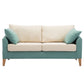 Modern Style Rectangular Sofa with Wooden Base and Namib Cushion Lake Blue-White Clearhalo 'furn' 'furn_sofas' 'Furniture' 'furniture_sofas' 'kitchen' 'kitchen_sofas' 'Living Room Furniture' 'Sofa' 'sofas' 4625779