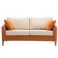 Modern Style Rectangular Sofa with Wooden Base and Namib Cushion Orange White Clearhalo 'furn' 'furn_sofas' 'Furniture' 'furniture_sofas' 'kitchen' 'kitchen_sofas' 'Living Room Furniture' 'Sofa' 'sofas' 4625787