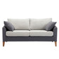 Modern Style Rectangular Sofa with Wooden Base and Namib Cushion Gray-White Clearhalo 'furn' 'furn_sofas' 'Furniture' 'furniture_sofas' 'kitchen' 'kitchen_sofas' 'Living Room Furniture' 'Sofa' 'sofas' 4625794