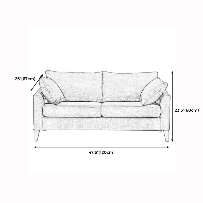 Modern Style Rectangular Sofa with Wooden Base and Namib Cushion Clearhalo 'furn' 'furn_sofas' 'Furniture' 'furniture_sofas' 'kitchen' 'kitchen_sofas' 'Living Room Furniture' 'Sofa' 'sofas' 4625801