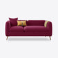 with 2 Pillows Tuxedo Arm Sofa 30.3" D X 26.38" H Velvet Cushions Sofa Purple Clearhalo 'furn' 'furn_sofas' 'Furniture' 'furniture_sofas' 'kitchen' 'kitchen_sofas' 'Living Room Furniture' 'Sofa' 'sofas' 4625821