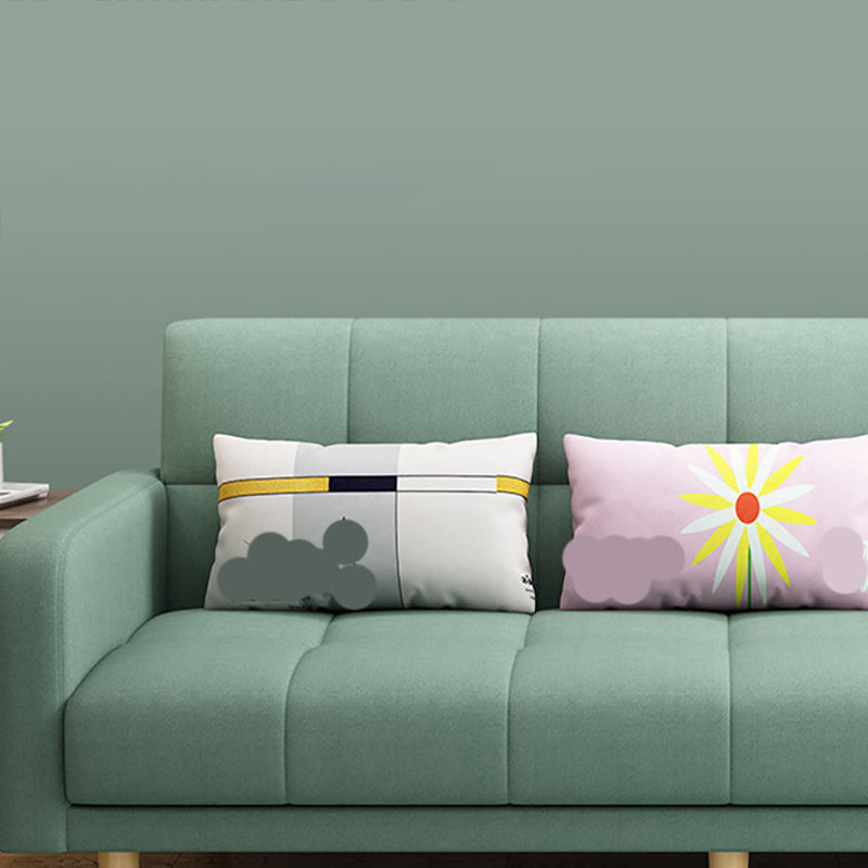 Modern Style Wooden Base Scientific Cloth Cushion with Pillow Rectangular Sofa Clearhalo 'furn' 'furn_sofas' 'Furniture' 'furniture_sofas' 'kitchen' 'kitchen_sofas' 'Living Room Furniture' 'Sofa' 'sofas' 4626749