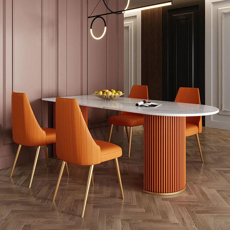 1/2/5 Pieces Dining Room Table Rectangular Sintered Stone Top Dining Chairs Set Clearhalo 'Dining Room Sets' 'Dining Tables & Seating' 'dining_room_set' 'furn' 'furn_dining_room_set' 'Furniture' 'furniture_dining_room_set' 'Kitchen & Dining Furniture' 'kitchen&dining_furn' 'kitchen' 4636846